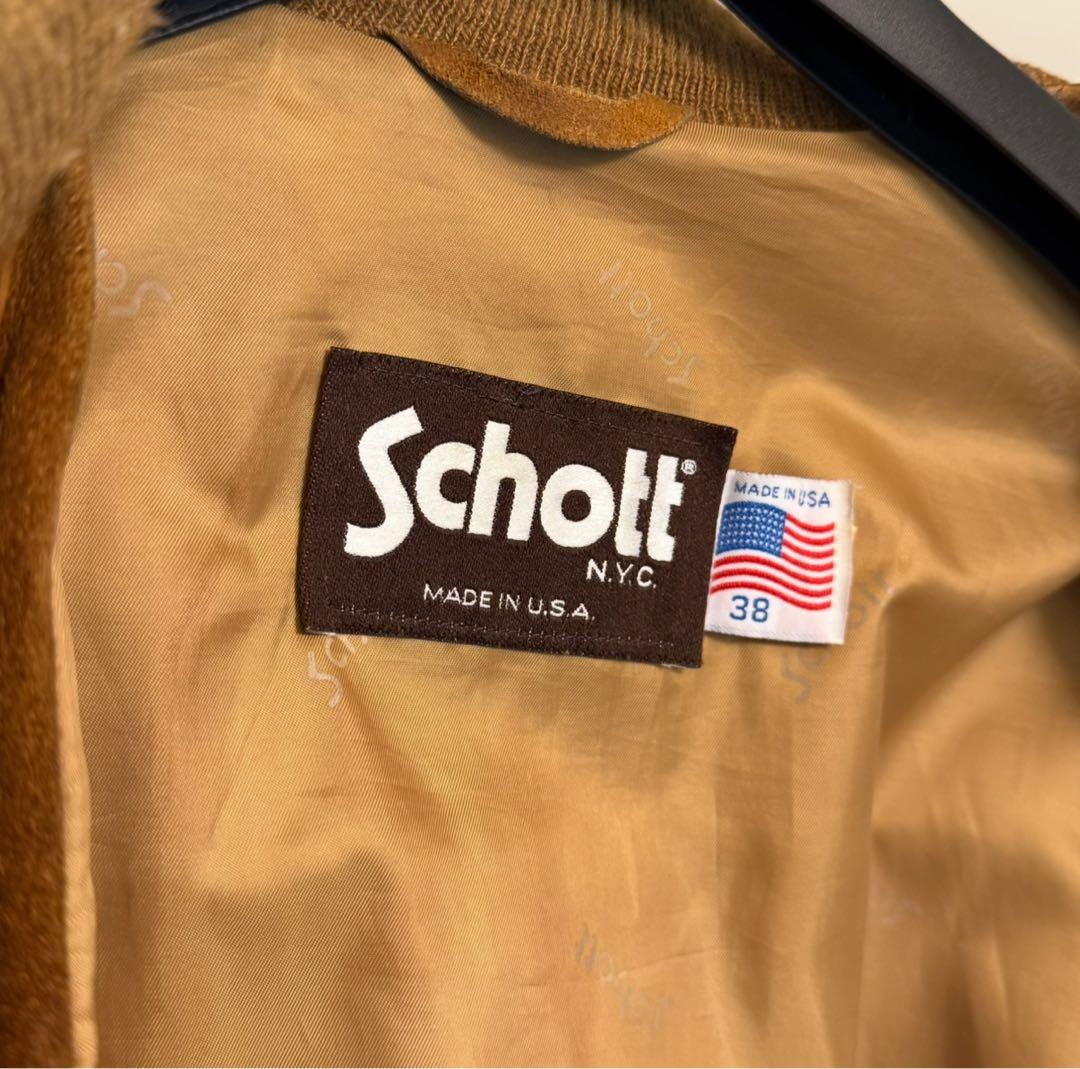 希少‼️80's Schott ショット スエードレザー ジャケット USA製 M