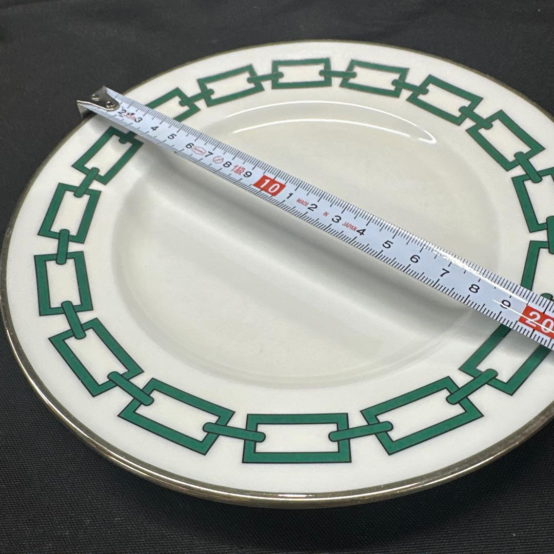 【USED】 ジノリ CATENE カテーネ エメラルド プレート 22cm