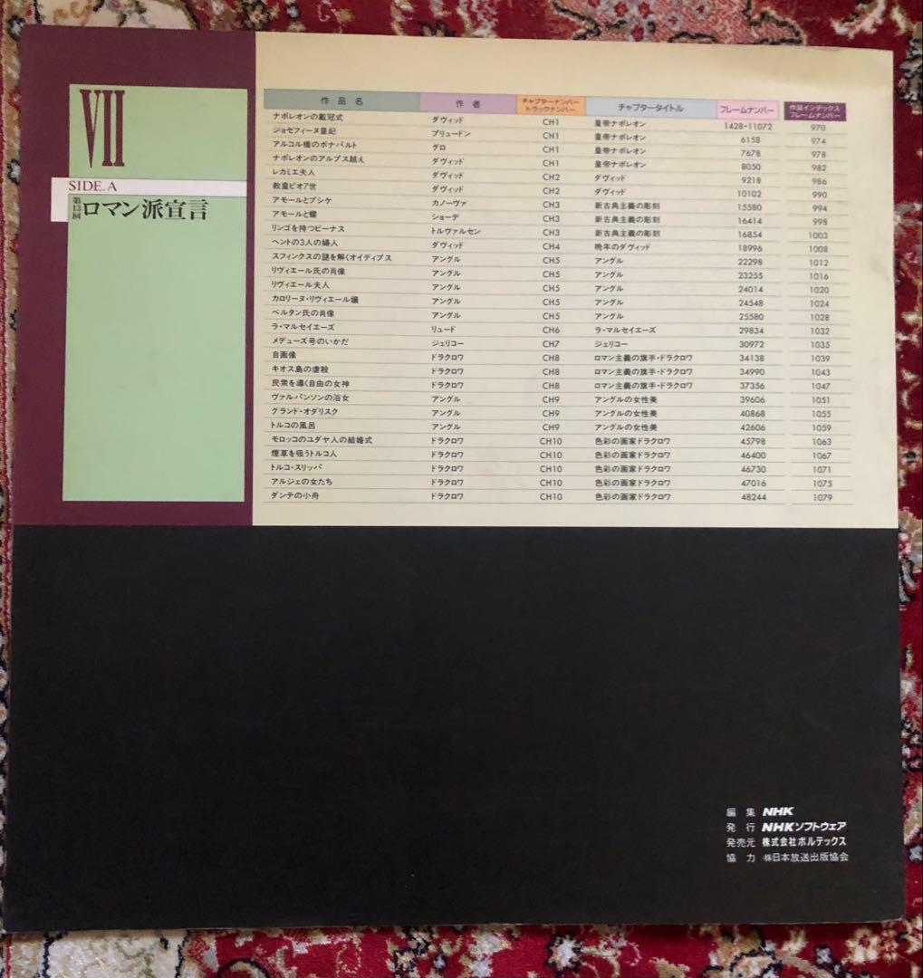 レーザーディスク　NHK ルーブル美の回廊Ⅰ〜Ⅶ