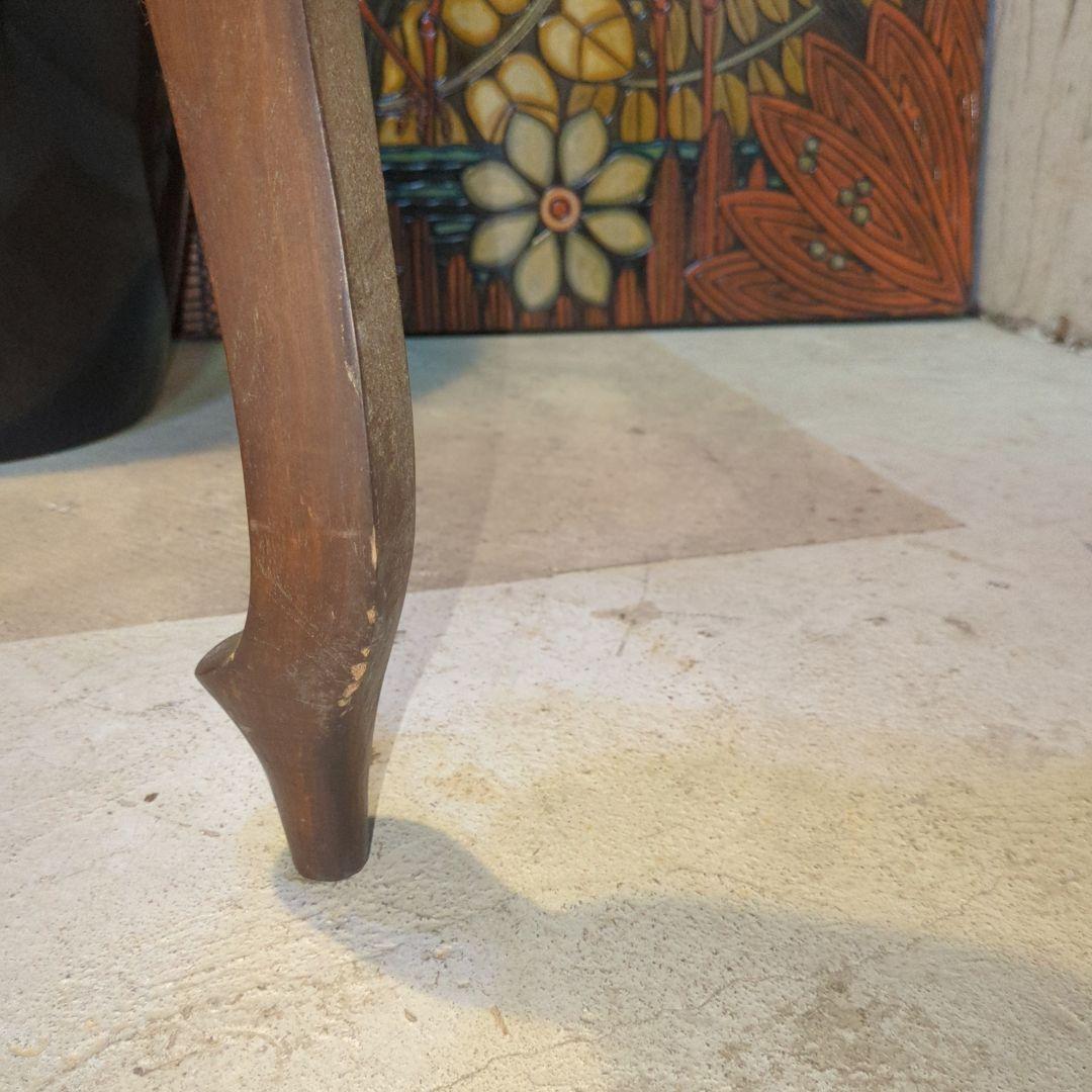 ヴィンテージ 木製彫刻 猫脚 キャビネット ダークブラウン