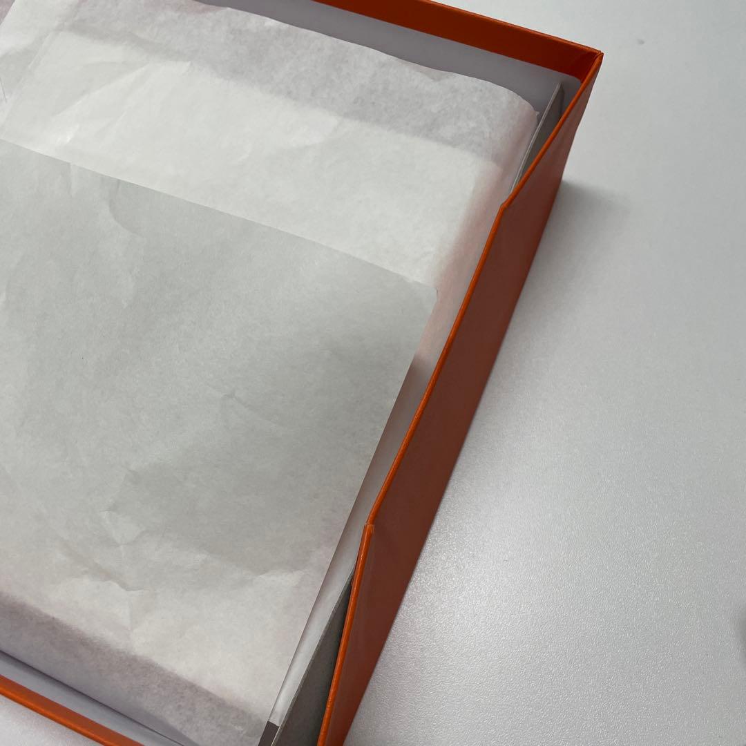 HERMES オレンジ ストライプタオル