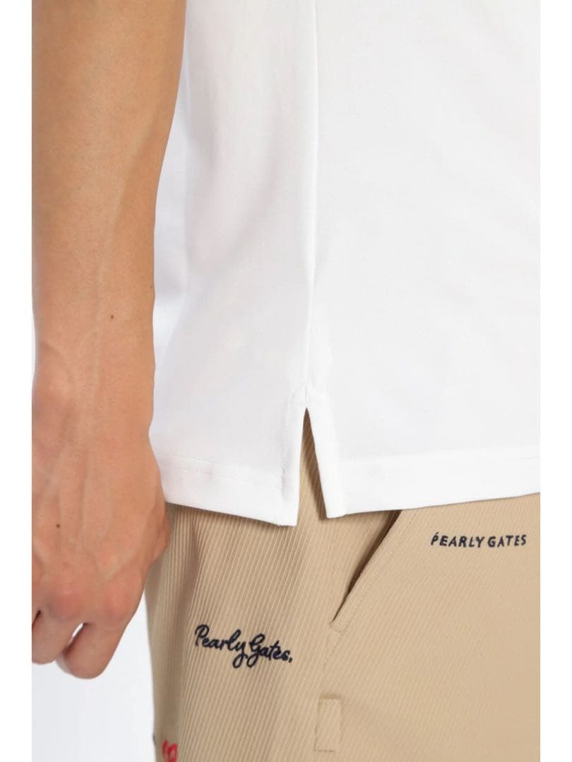 パーリーゲイツパロディロゴ ポリエステルストレッチカノコメンズポロシャツサイズ6