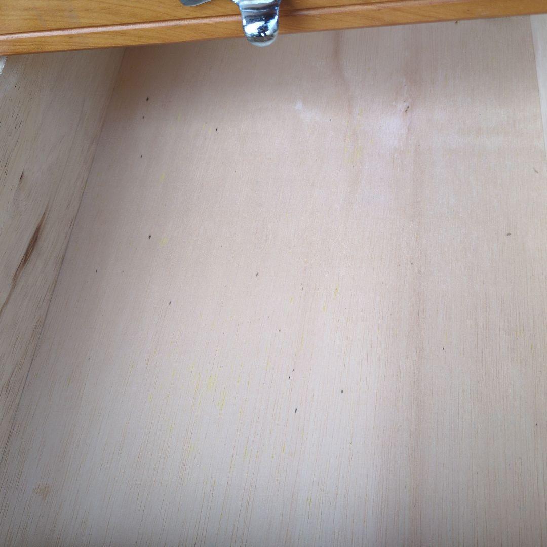 木製キャビネット 4段 引き出し　サイドテーブル　FAXや電話台にも