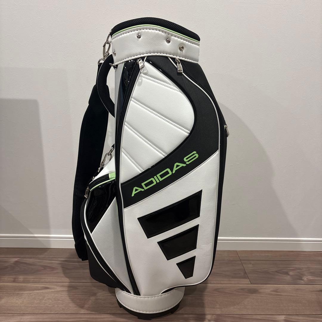 ADIDAS キャディバッグ ホワイト・ブラック・グリーン
