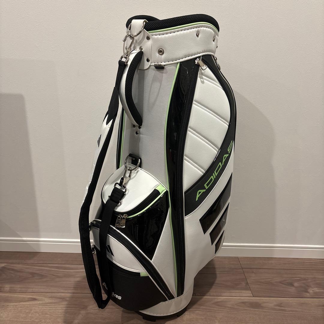 ADIDAS キャディバッグ ホワイト・ブラック・グリーン