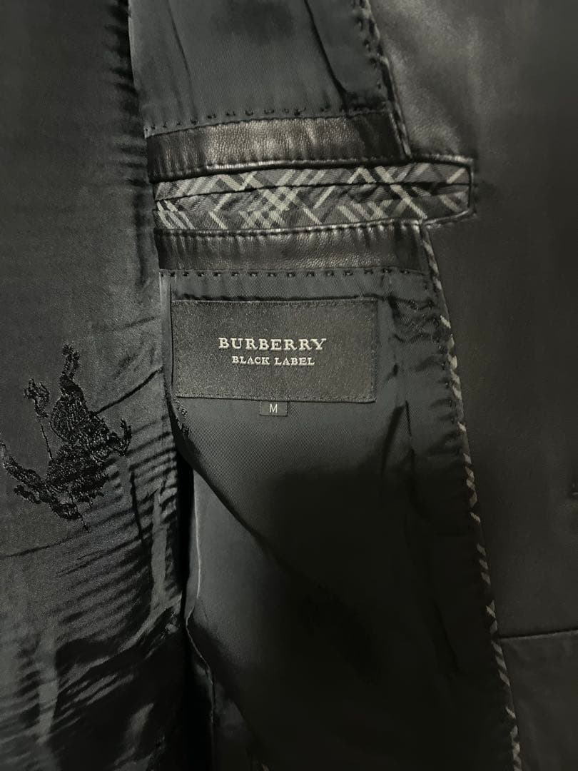 Burberry レザージャケット 黒　メンズMサイズ ジーパンにあいます！