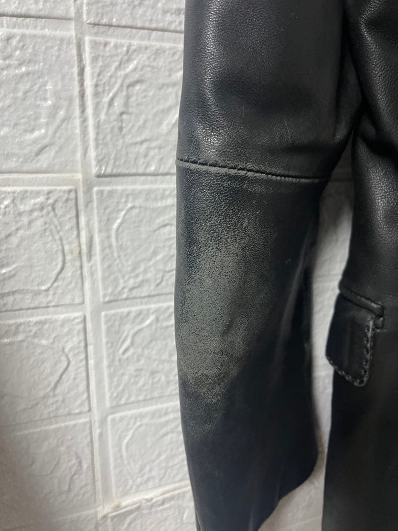 Burberry レザージャケット 黒　メンズMサイズ ジーパンにあいます！
