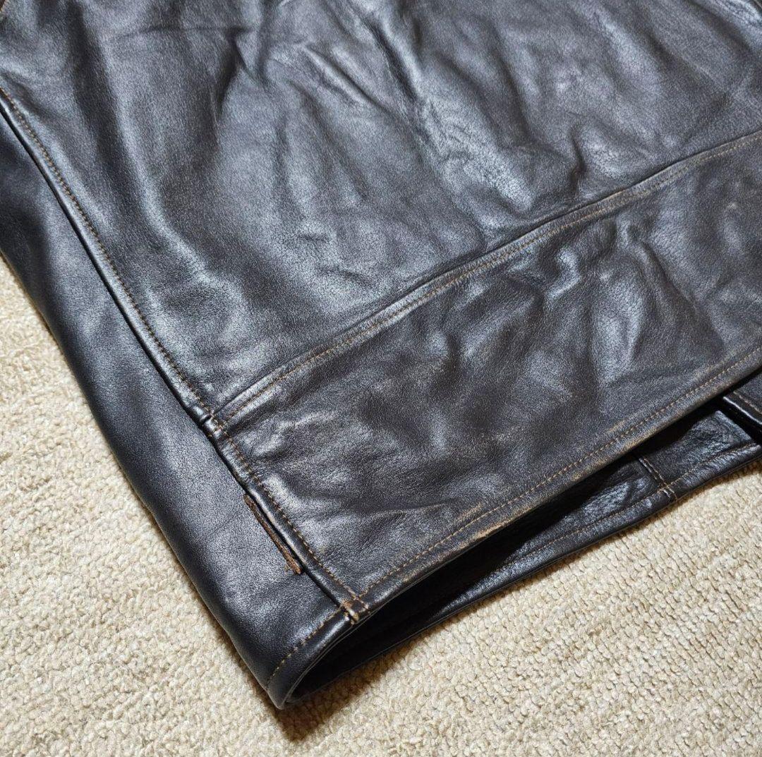 希少！HUMAN MADE ヒューマンメイド エイジング加工ダブルライダース L