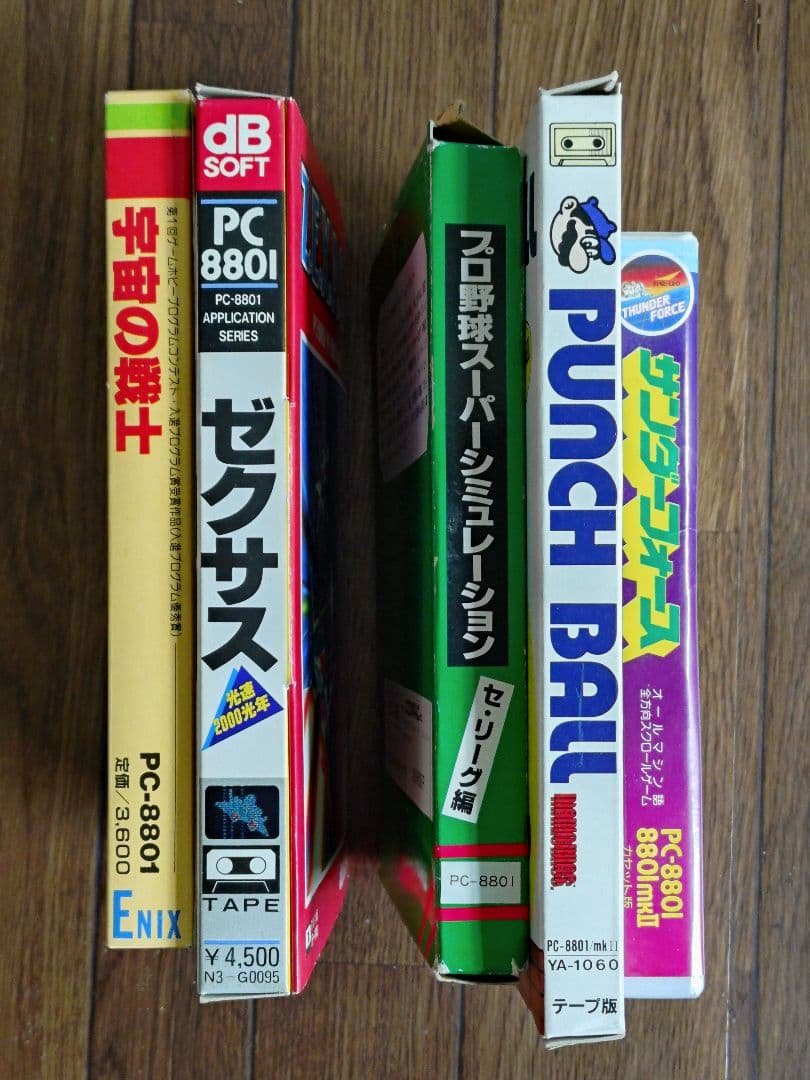 PC-8801 ゲームカセット 5本 マリオ/サンダーフォース/宇宙の戦士等