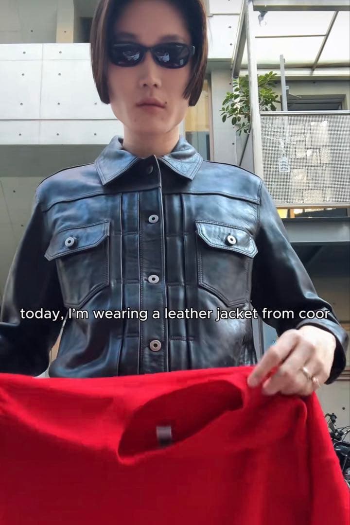 COOR レザージャケット 山羊革 黒