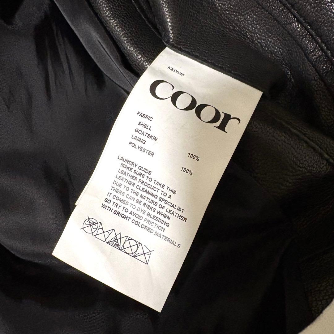 COOR レザージャケット 山羊革 黒