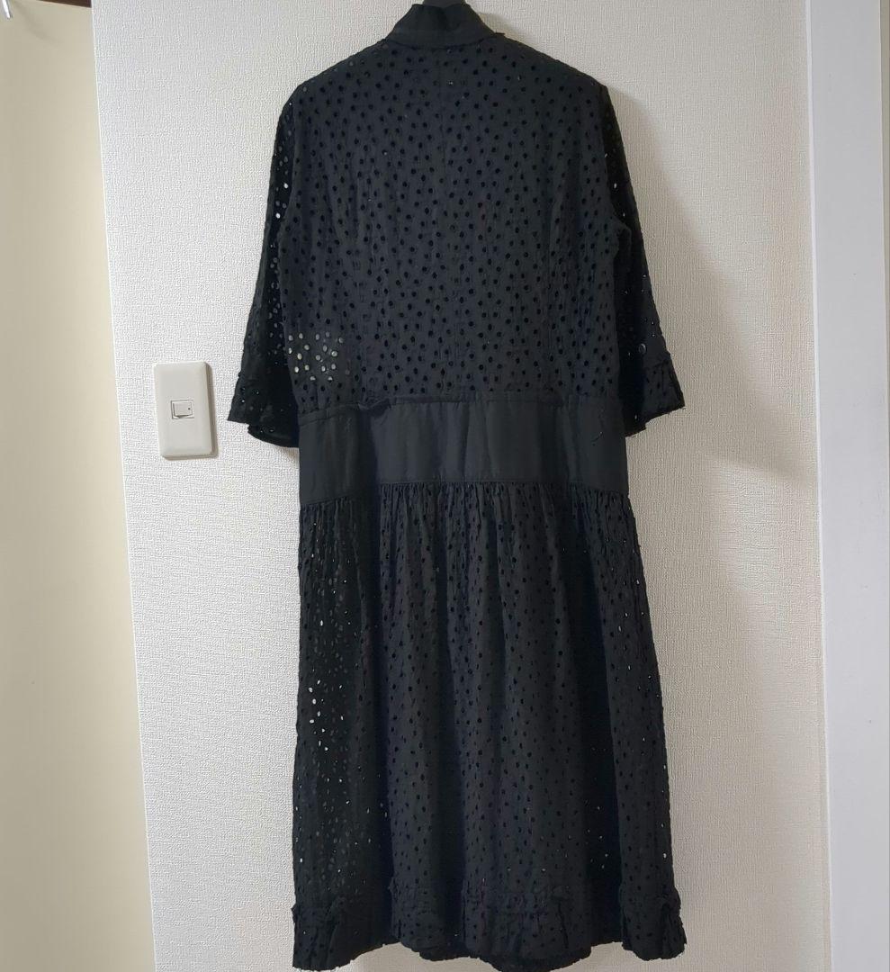 専用　コムデギャルソン ロングワンピース カットワークレース 黒 M