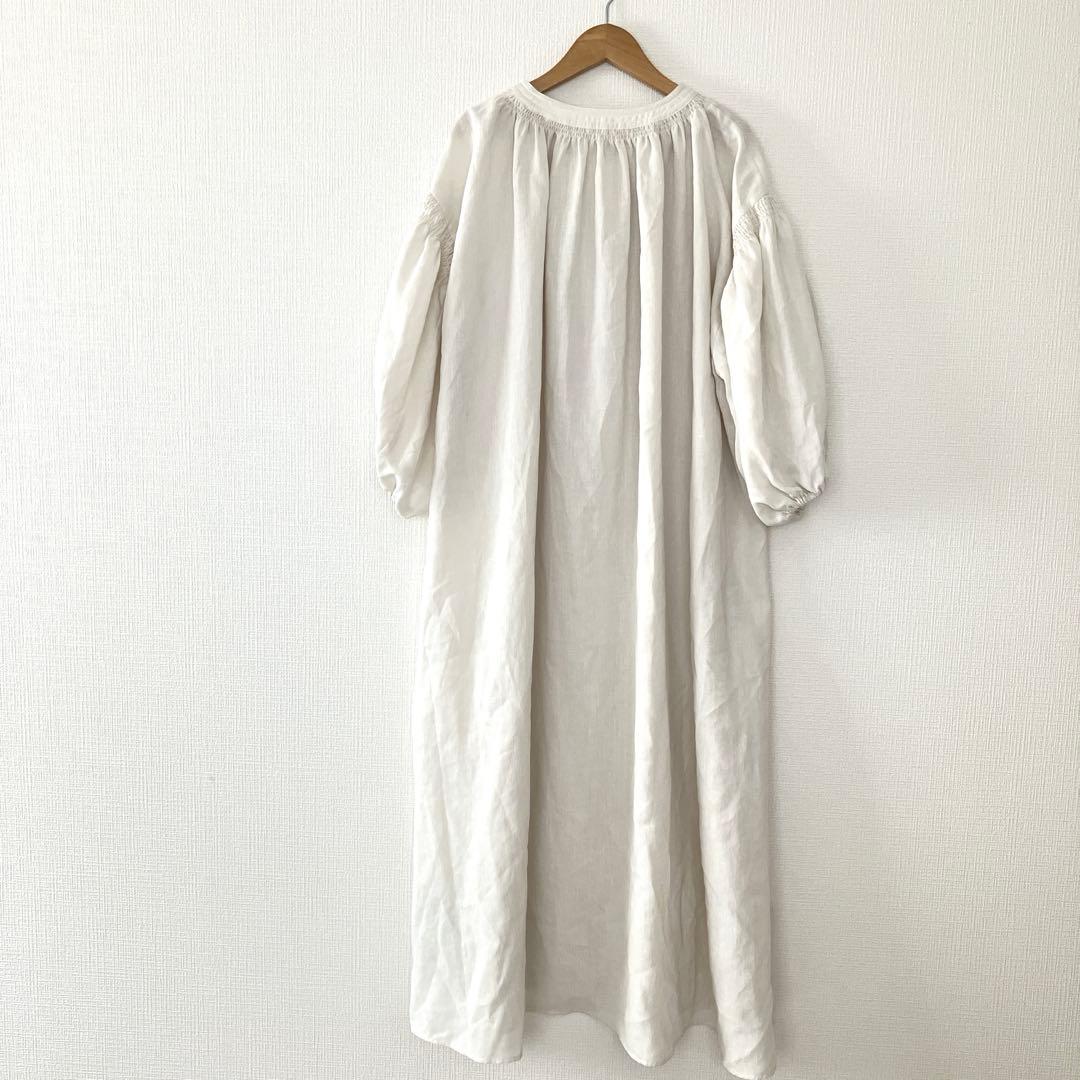 ロートレアモン デュクラス ギャザー ワンピース ロング ボリューム袖 フレア