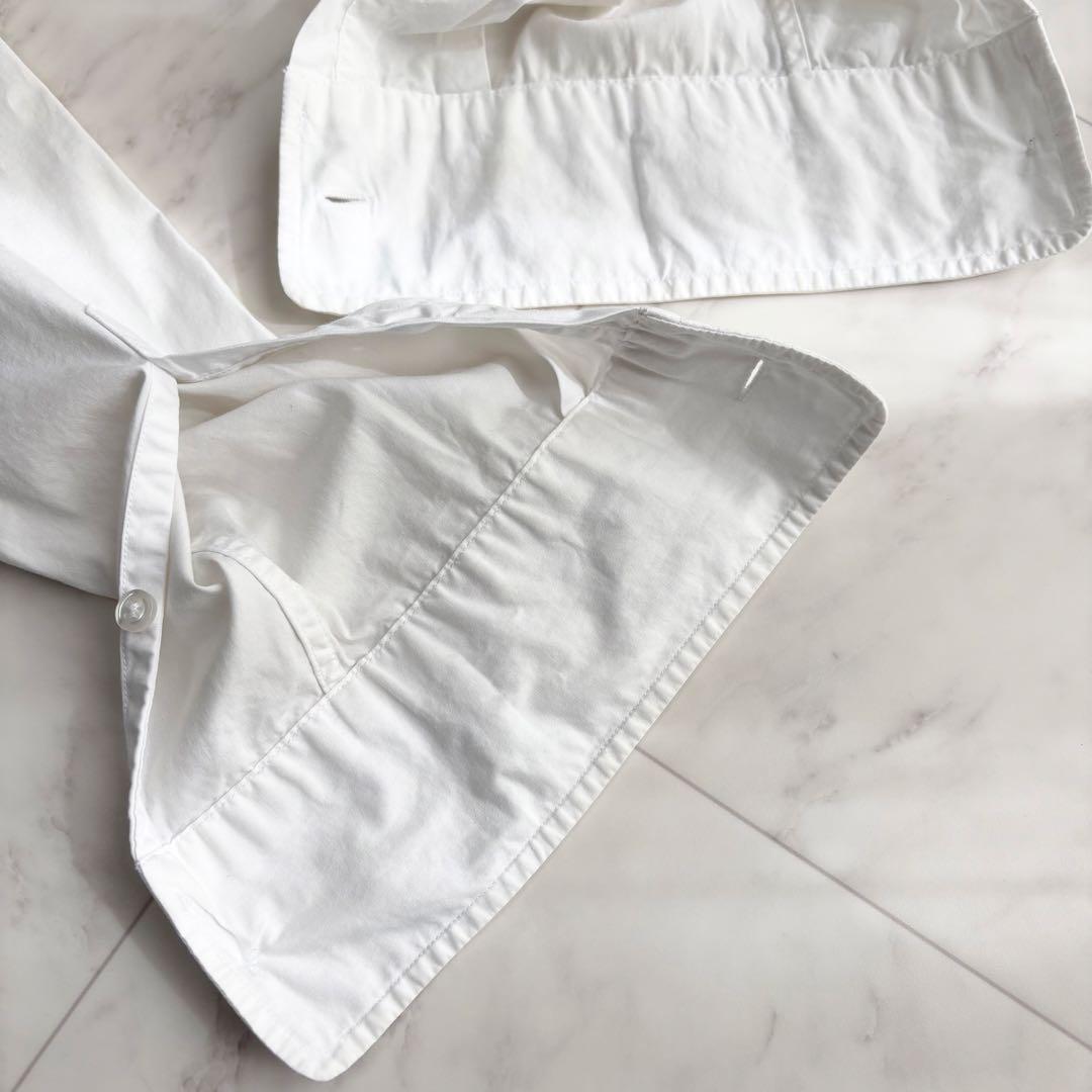 【ラルフローレン】長袖シャツ　ポニーロゴ　コットン　美シルエット　通勤　白　S