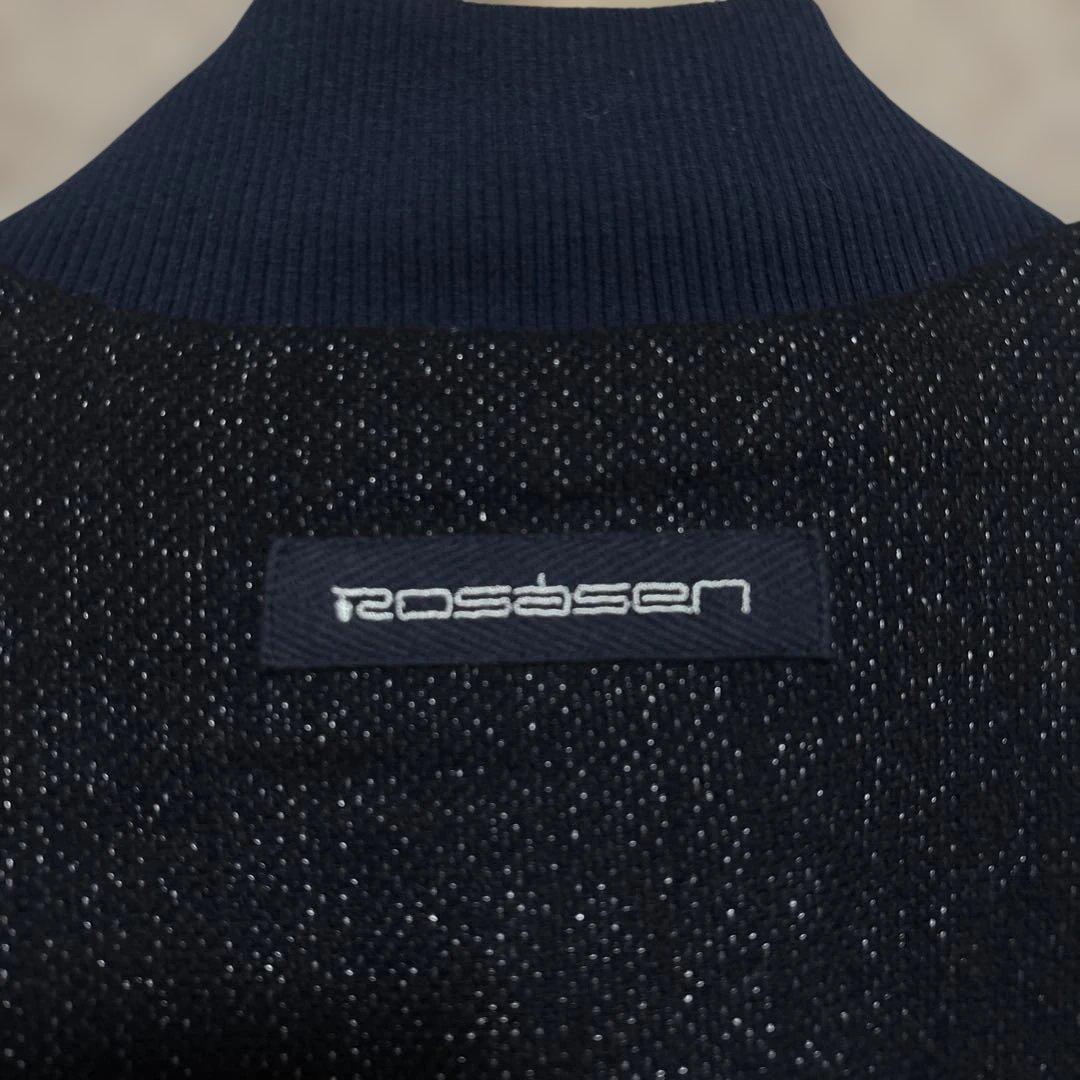 ロサーセン ゴルフ ブルゾン ネイビー M メンズ ワッペン ストレッチ