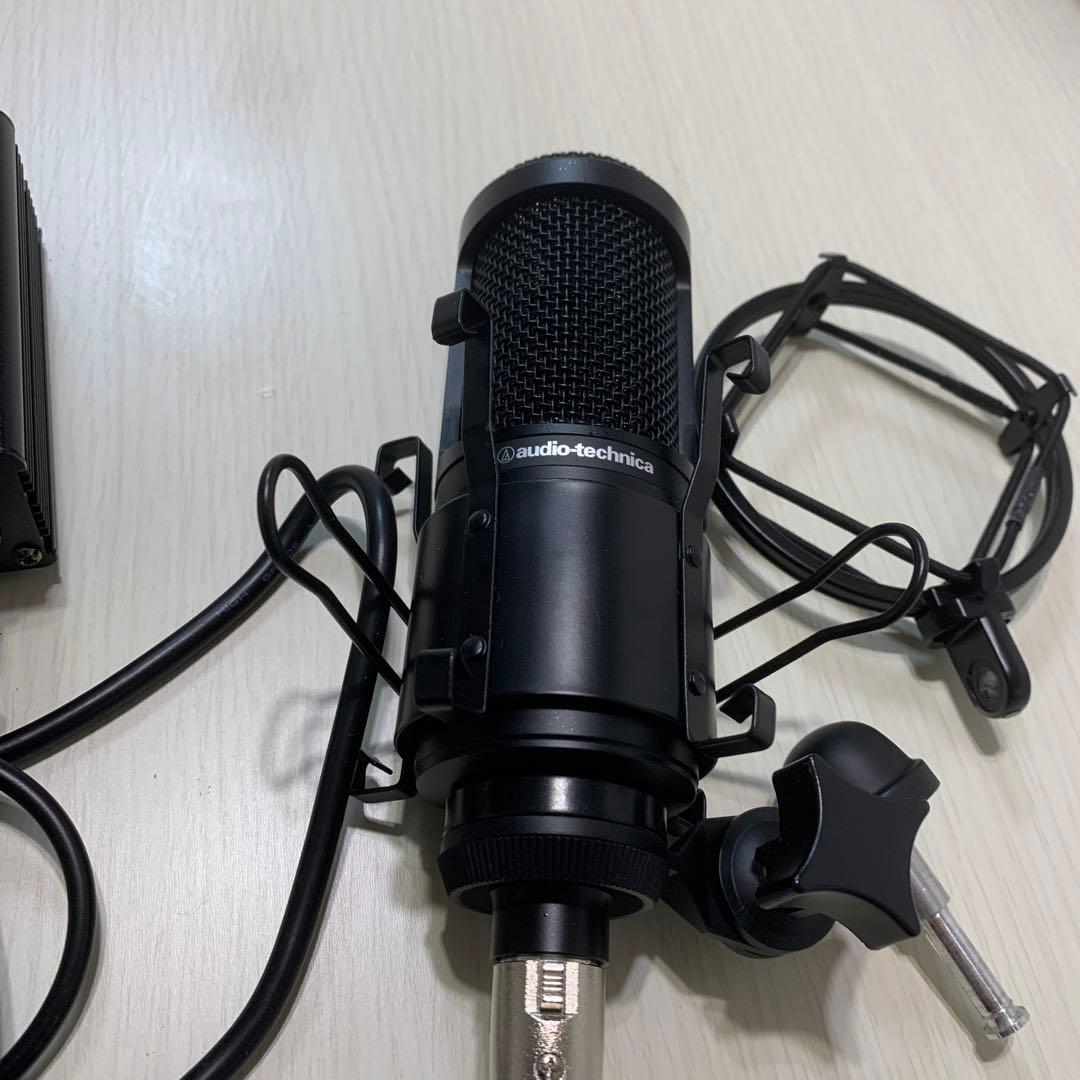 【AT2020】コンデンサーマイク プラスファンタム電源　セット