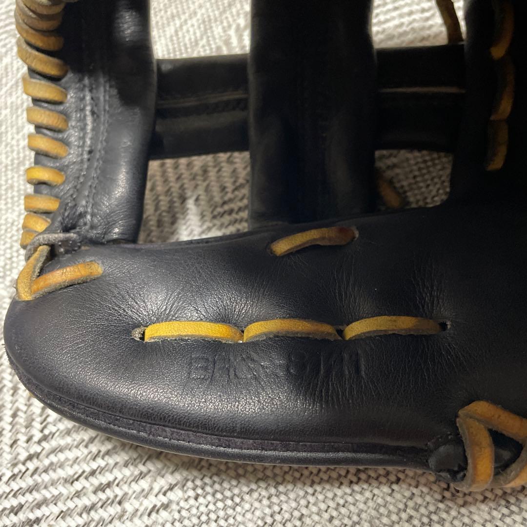 ◆極美品◆ザナックス　xanax 野球グローブ 黒 レザー オープントップ