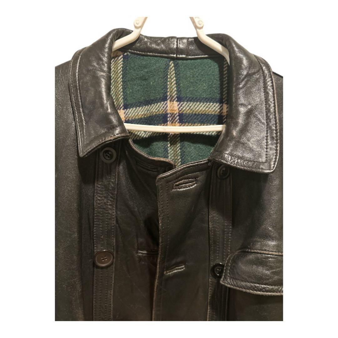 【チンスト付】50s-60s GVフランス製 コルビュジエ レザージャケット 黒