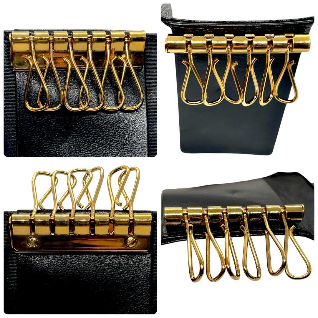 【極美品】シャネルCHANEL キャビアスキン レザー 6連キーケース カード有