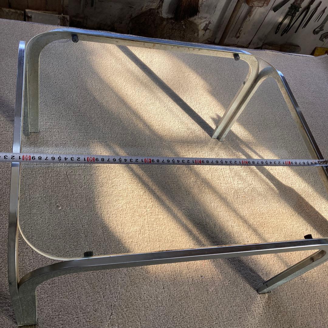 a*k様 昭和レトロ　 アンティーク　アイアンフレーム ガラステーブル センター