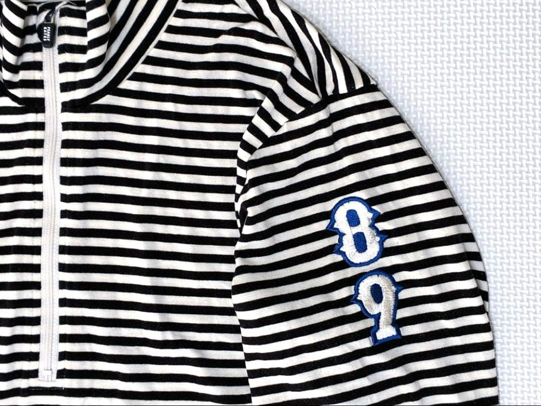 パーリーゲイツ プレミアウォームハーフジップ モックネック（NAV×WHT／4）