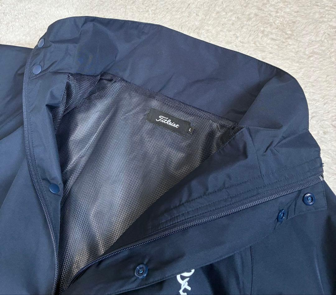 【美品】Titleist タイトリスト 2way レインウェアジャケット 紺 L