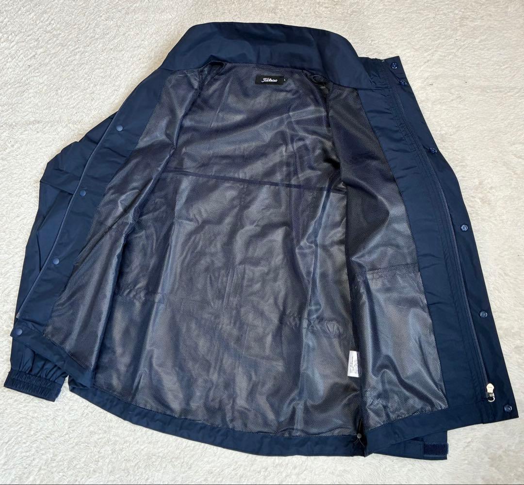 【美品】Titleist タイトリスト 2way レインウェアジャケット 紺 L