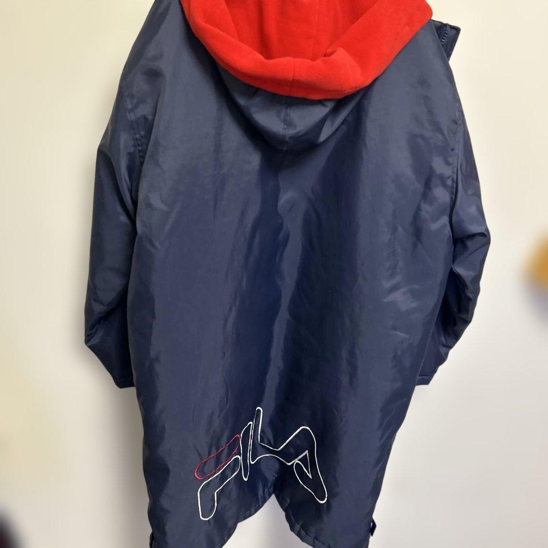 FILA ベンチコート ネイビー/レッド