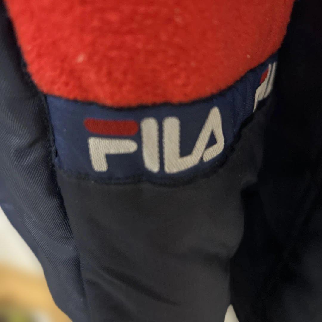 FILA ベンチコート ネイビー/レッド