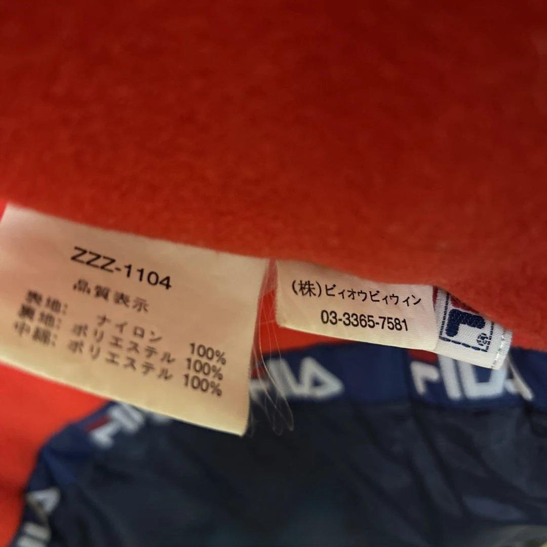 FILA ベンチコート ネイビー/レッド