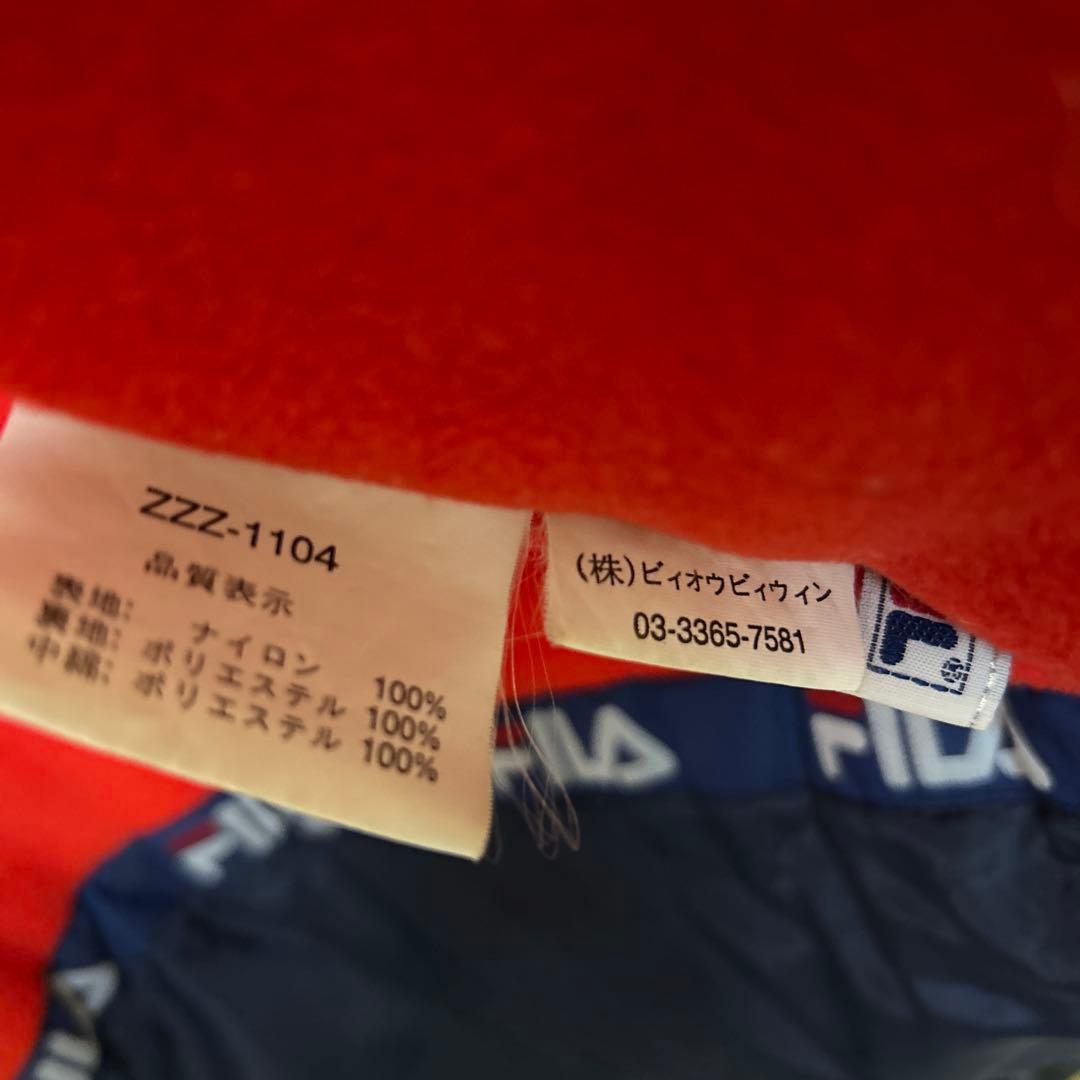 FILA ベンチコート ネイビー/レッド