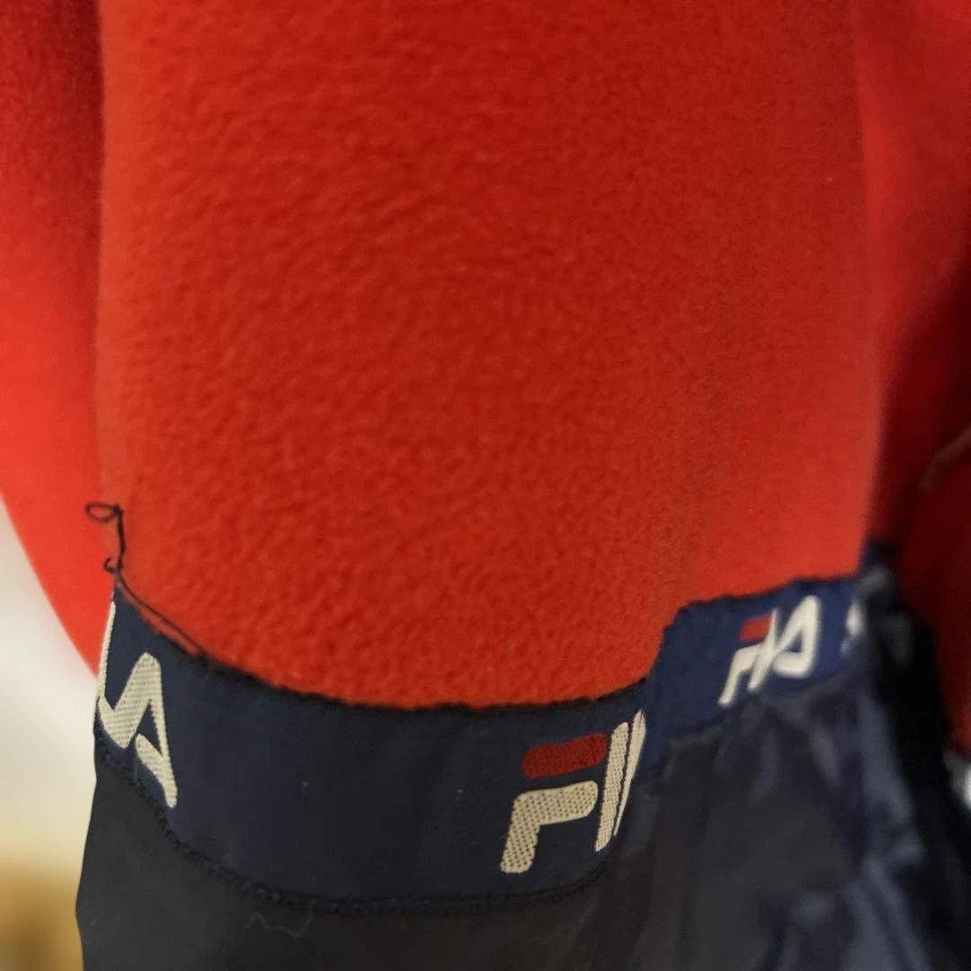 FILA ベンチコート ネイビー/レッド