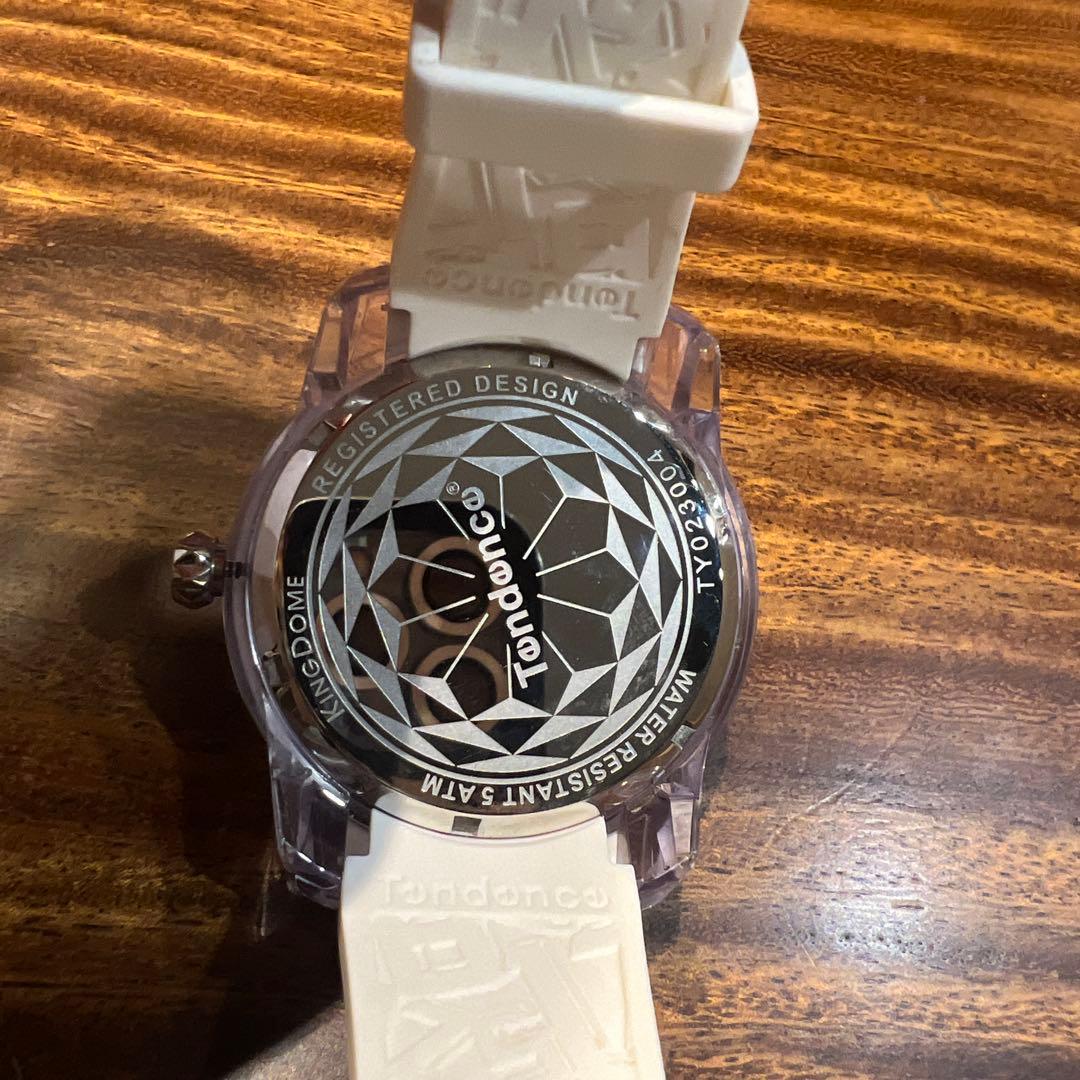 Tendence キングドーム ラバーベルト 時計 花 美品
