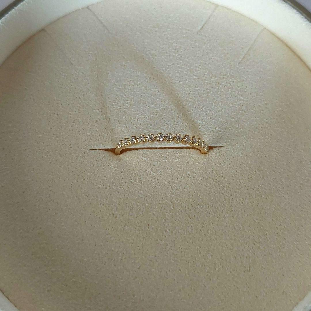 美品　AHKAH　アーカー　11号　K18　ハーフエタニティリング