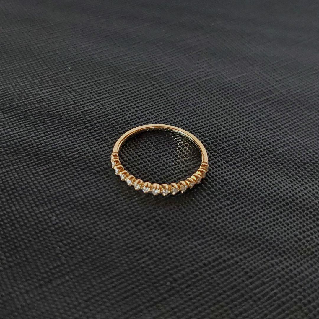 美品　AHKAH　アーカー　11号　K18　ハーフエタニティリング