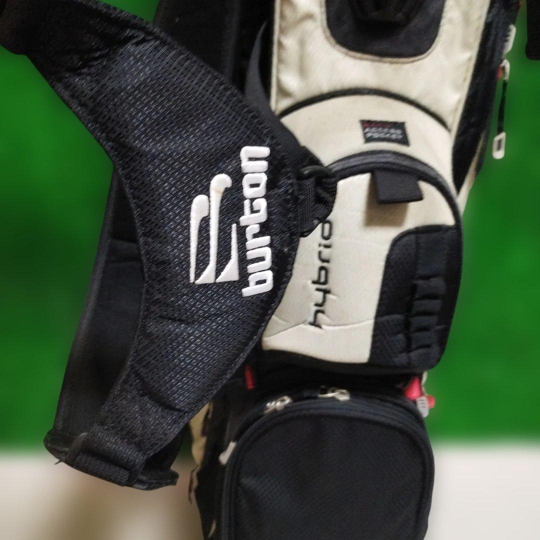 Burton スタンド式キャディバッグ 黒/ベージュ