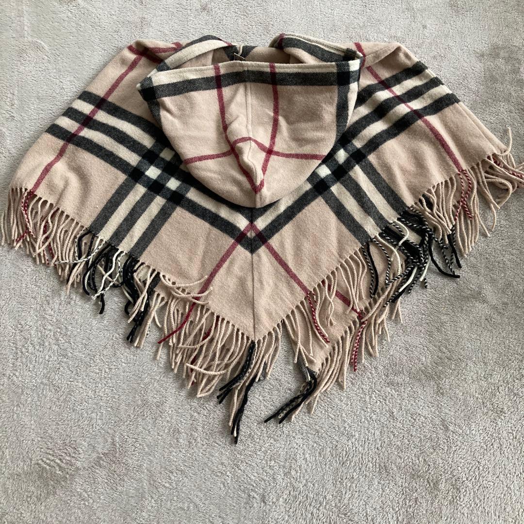 バーバリー　フード付きショール