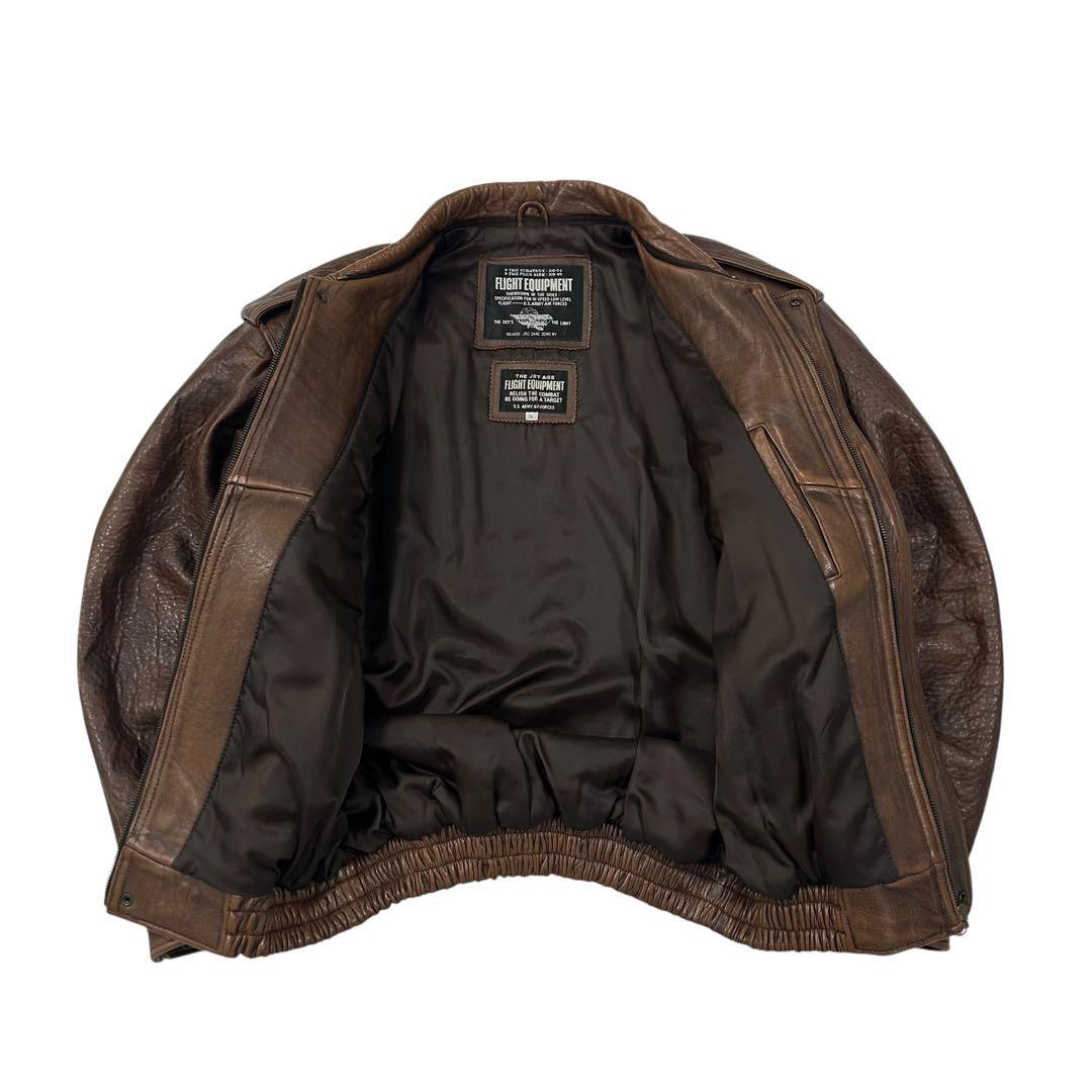 90s Vintage ラムレザー A-2 フライトジャケット メンズ3L