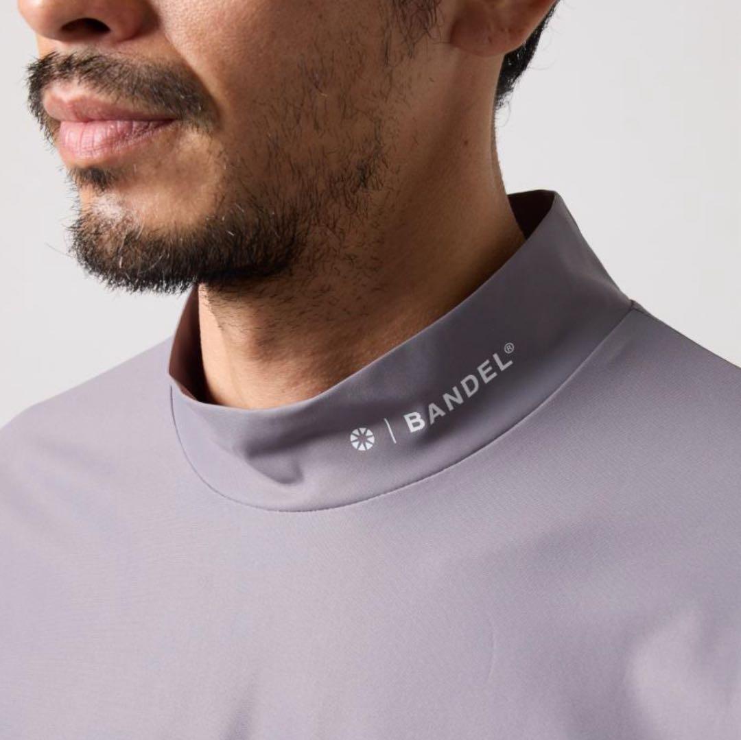 【新品・タグ付き】BANDEL メンズ モックネック グレー 蛍光 イエローXL