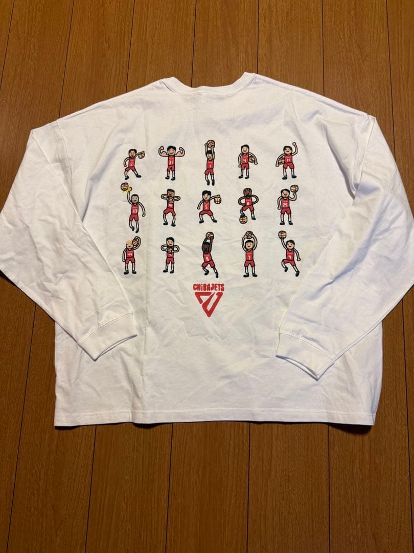 千葉ジェッツ　nba paint ビックシルエットロンTシャツ　XL 白