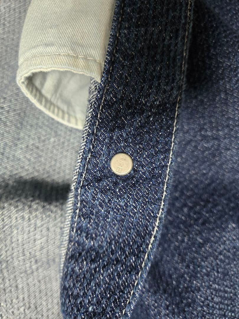 AOZORA 刺し子デニムワイドジャケット日本製岡山1st大戦ベース2025AW