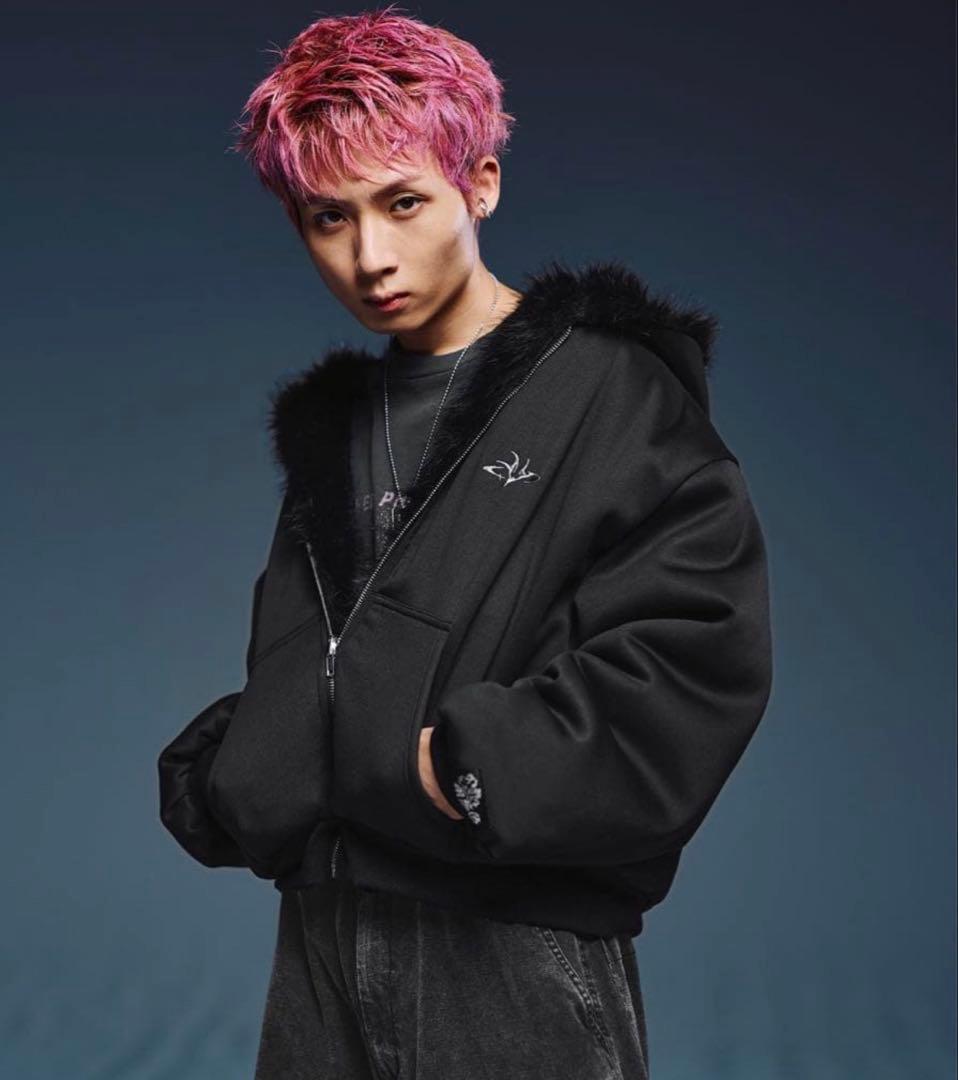 MSG ファーリバーシブル フードジャケット 韓国ファッション男女兼用