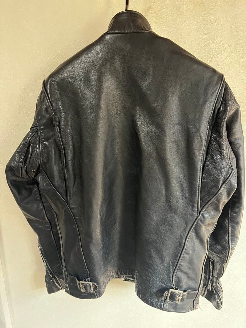【古着】レザー シングルライダースジャケット