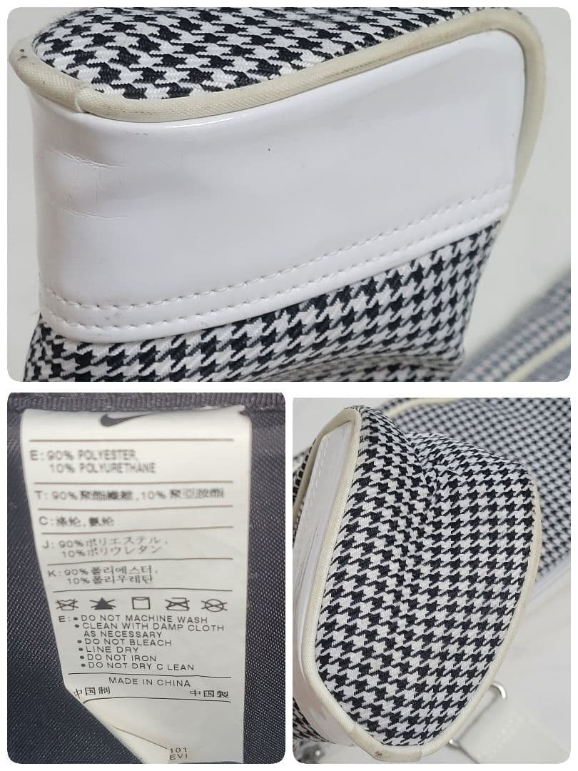 Nike ナイキ　チェック柄 ゴルフバッグ クラブケース　練習用　ポケット付き