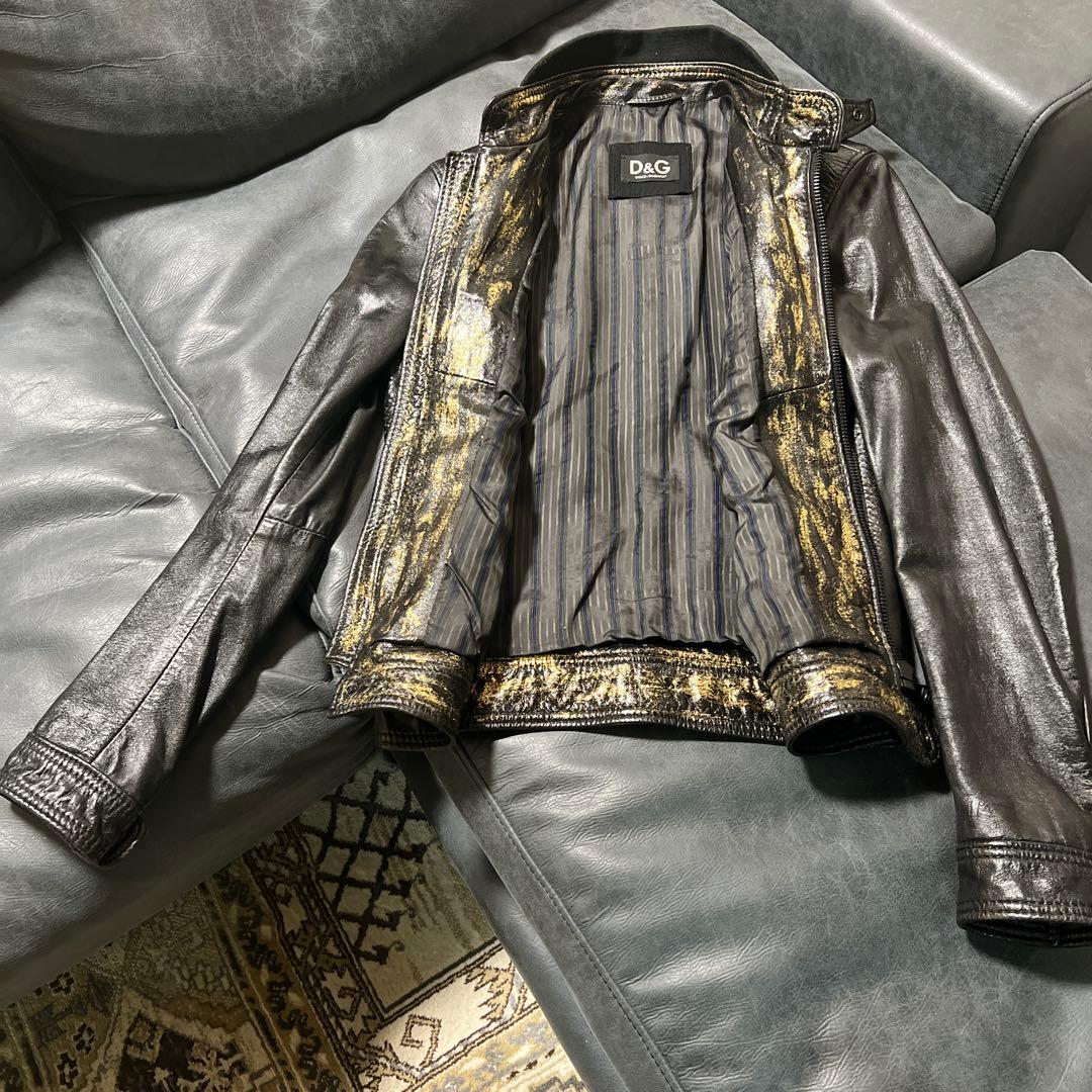 DOLCE & GABBANA ライダースジャケット サイズ46 デザイン変更