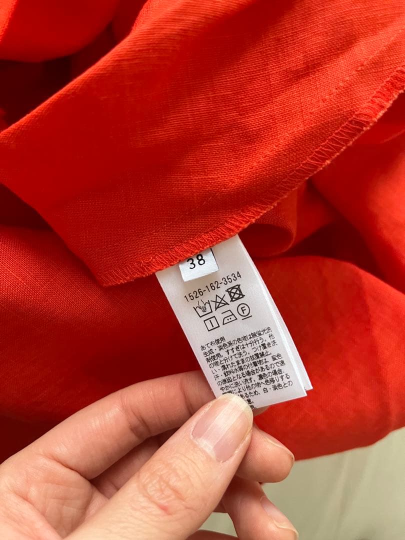 タグあり《超美品》UNITED ARROWS リネン　Vネック ワンピース 38