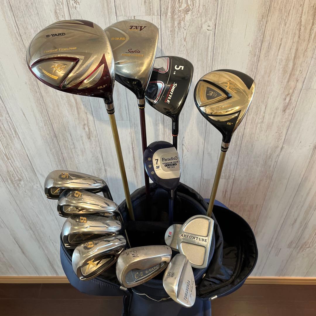 メンズ 右利き キャディーバック・クラブ 12本フルセット！送料込み価格！