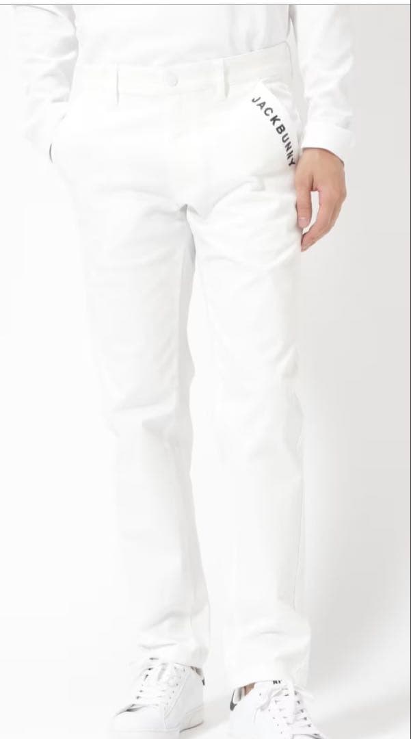 新品 パーリーゲイツ ジャックバニー 2WAYストレッチパンツ(6)LL/白