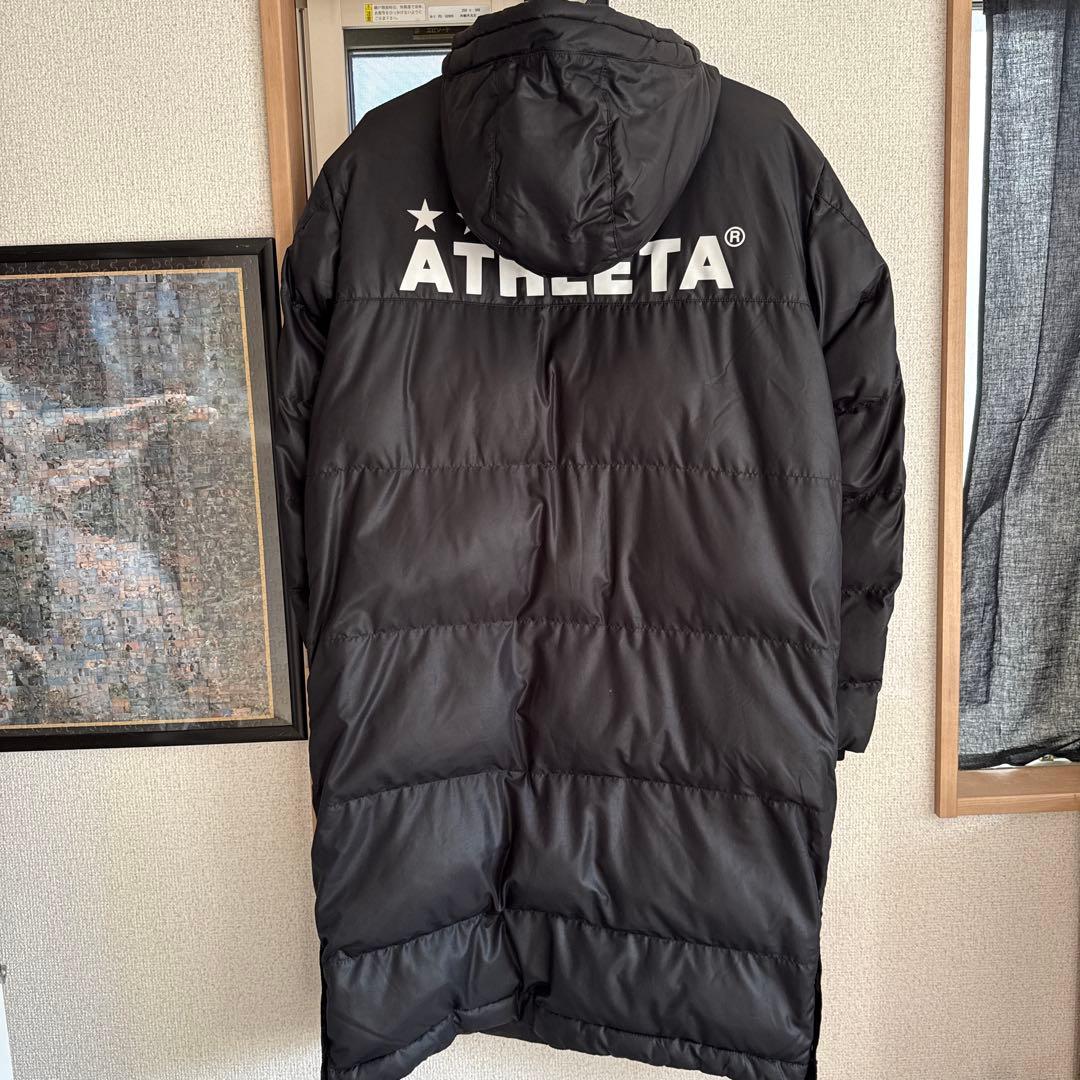 ATHLETA アスレタ ロゴプリント ロング ベンチコート M ダウンコート