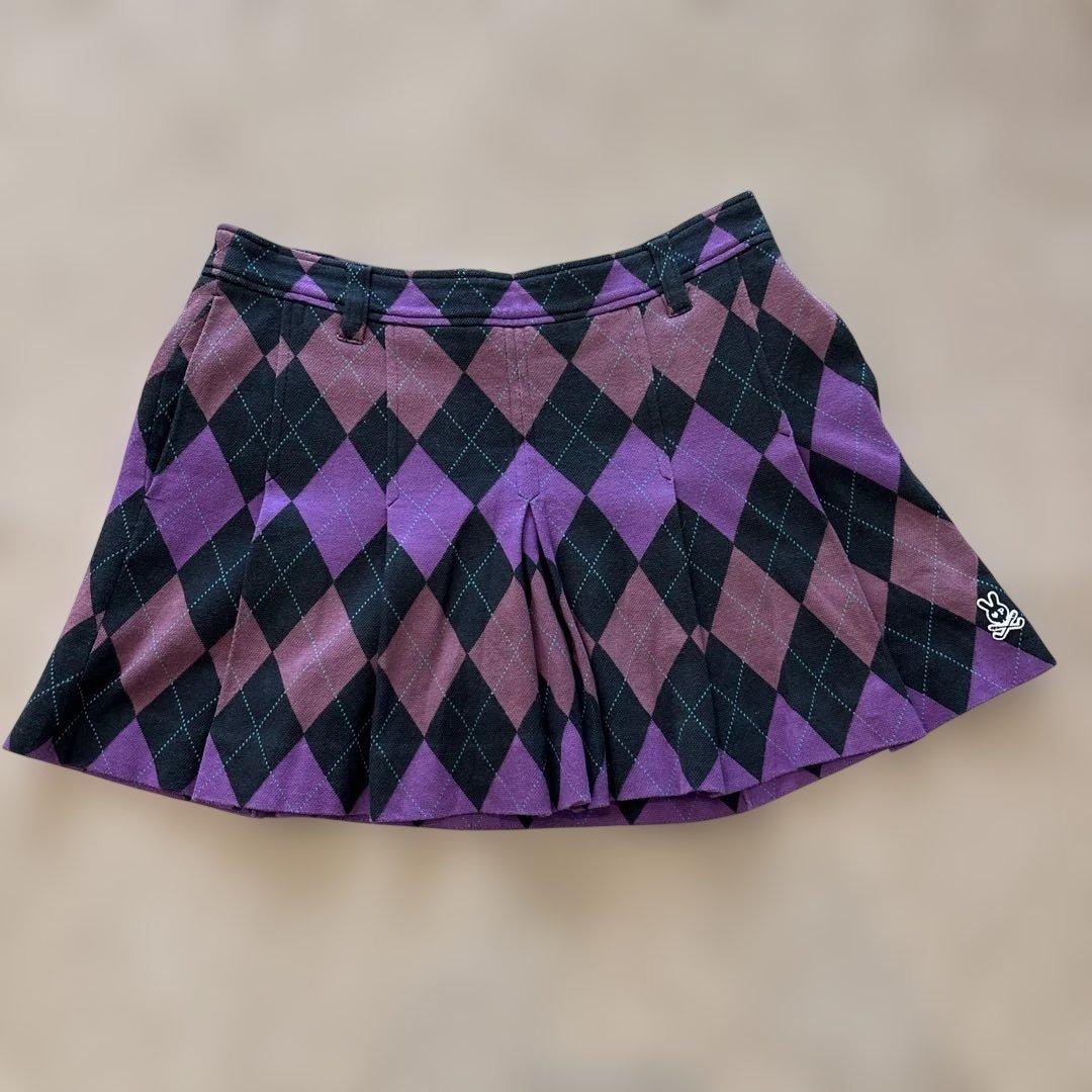 MASTER BUNNY ロゴジャケット 紺✖️パーリーゲイツダイヤ柄スカート0